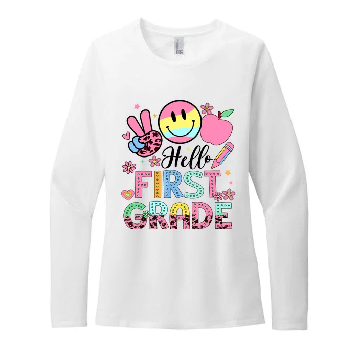 Hello 1st Grade Boy Girl Teacher Back To School 1st Grade Womens CVC Long Sleeve Shirt