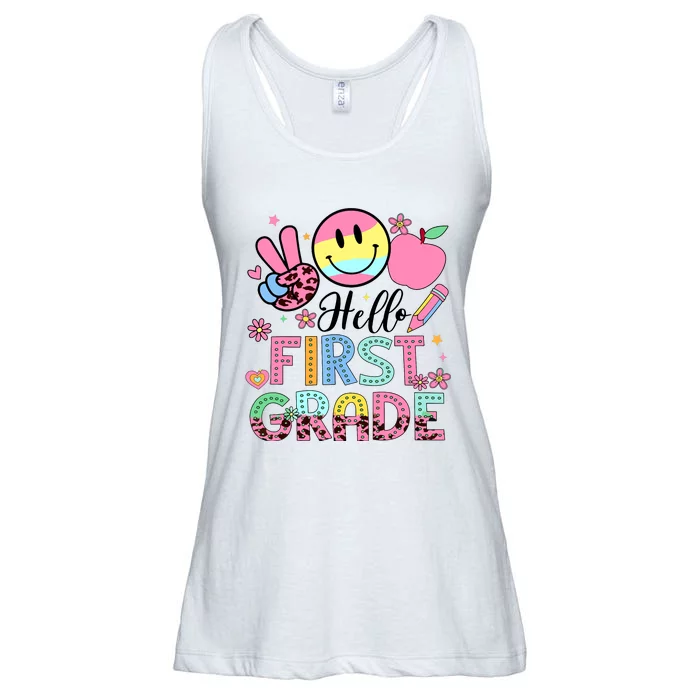 Hello 1st Grade Boy Girl Teacher Back To School 1st Grade Ladies Essential Flowy Tank