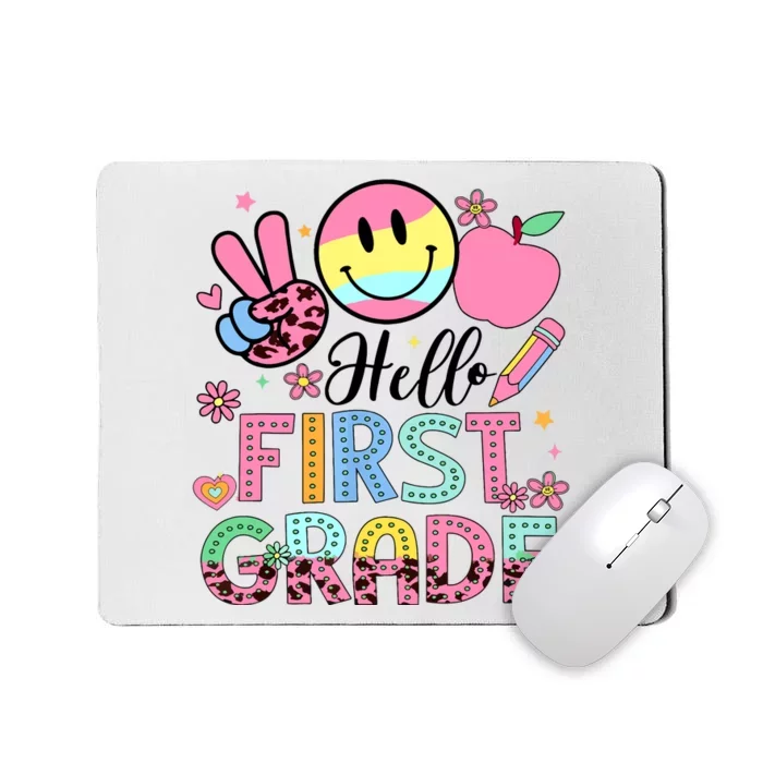 Hello 1st Grade Boy Girl Teacher Back To School 1st Grade Mousepad