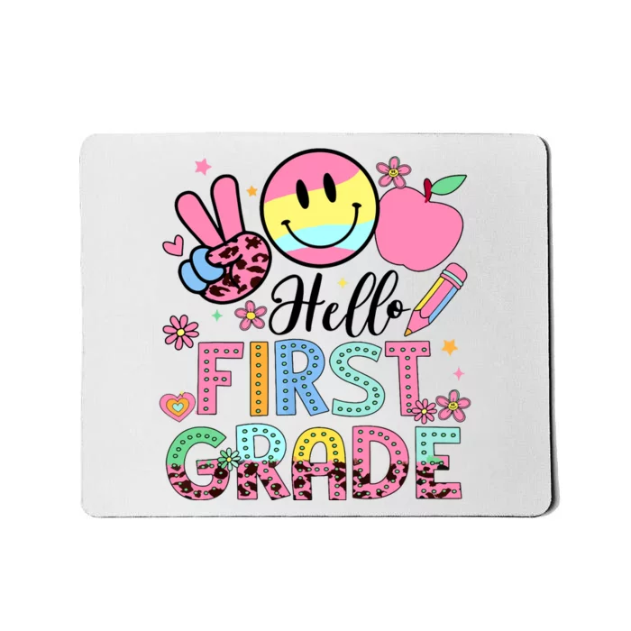 Hello 1st Grade Boy Girl Teacher Back To School 1st Grade Mousepad