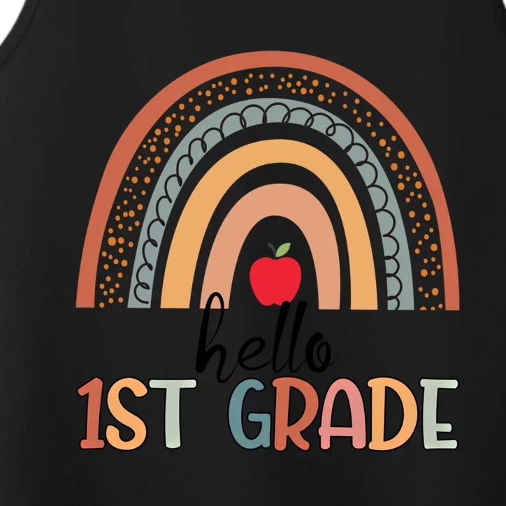 Hello 1St Grade Teacher Rainbow Team First Grade Teacher Gift Performance Tank