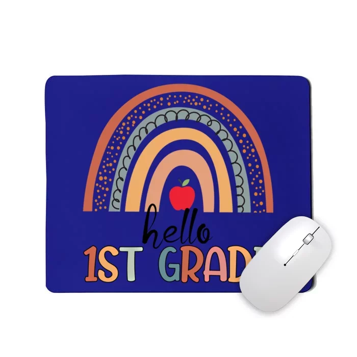 Hello 1St Grade Teacher Rainbow Team First Grade Teacher Gift Mousepad