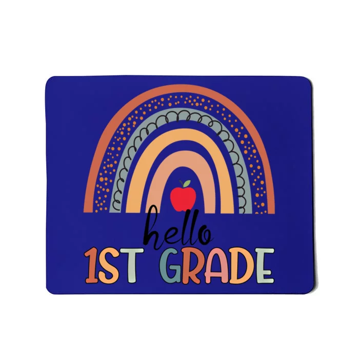 Hello 1St Grade Teacher Rainbow Team First Grade Teacher Gift Mousepad