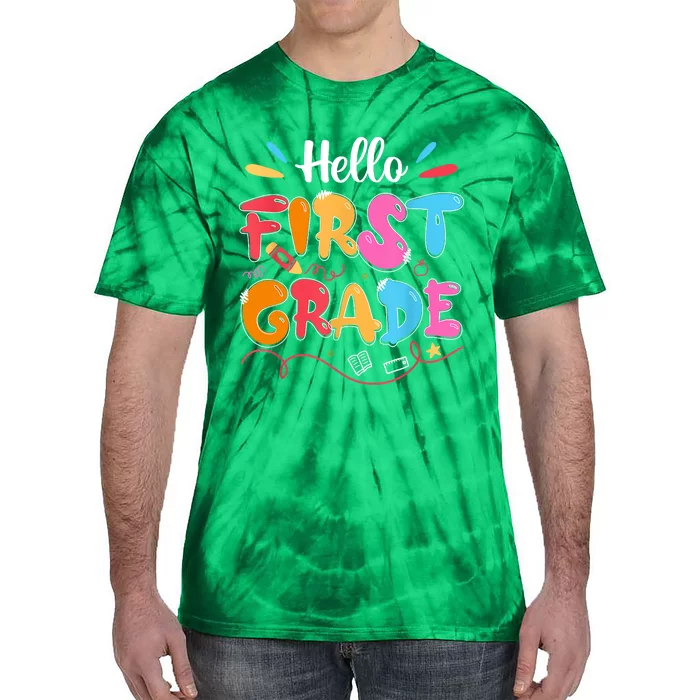 Hello 1st Grade Back To School First Grade Teachers Students Tie-Dye T-Shirt