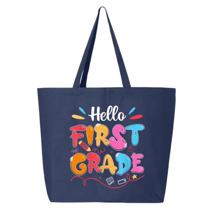 Hello 1st Grade Back To School First Grade Teachers Students 25L Jumbo Tote