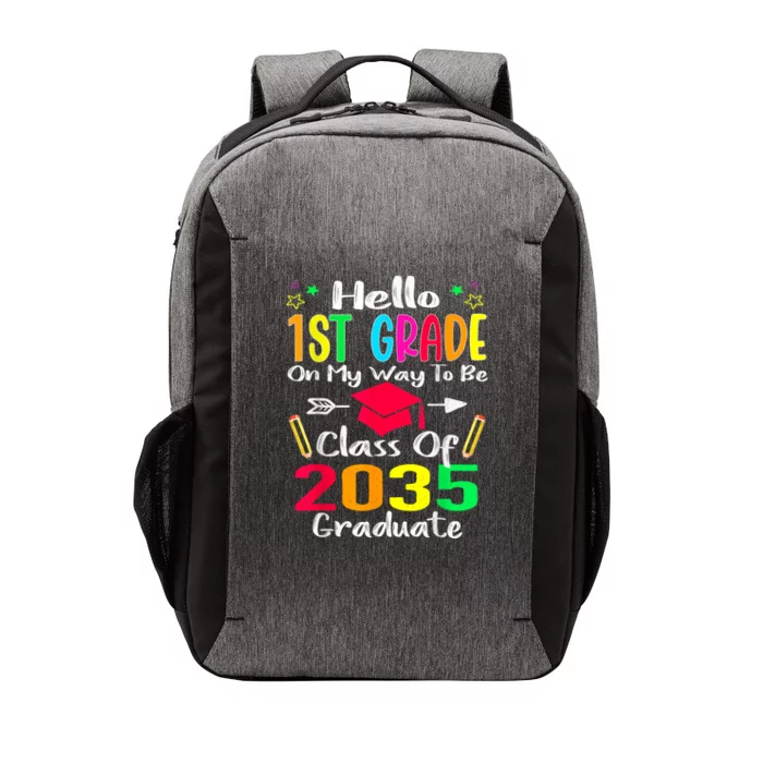 Hello 1st Grade Back To School Class Of 2035 Grow With Me Vector Backpack