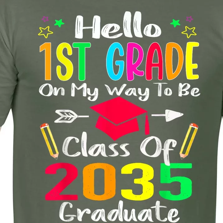 Hello 1st Grade Back To School Class Of 2035 Grow With Me Comfort Colors T-Shirt