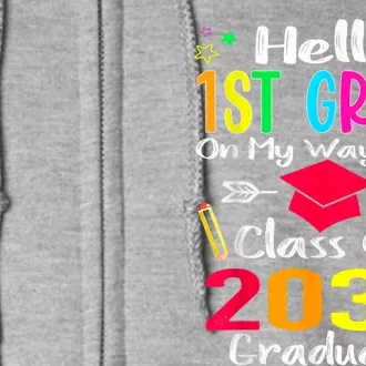 Hello 1st Grade Back To School Class Of 2035 Grow With Me Full Zip Hoodie