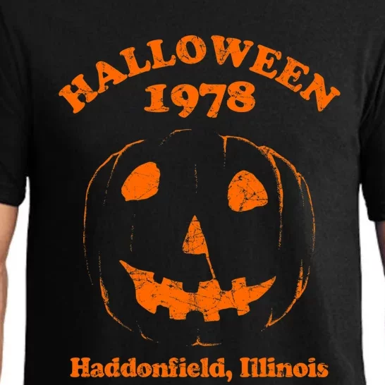 Halloween 1978 Holiday Spooky Haddonfield Pumpkin Illinois Pajama Set