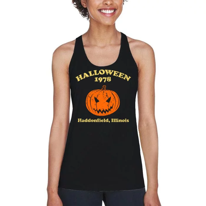 Halloween 1978 Haddonfield Illinois Women's Racerback Tank