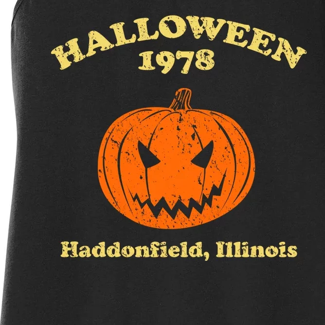 Halloween 1978 Haddonfield Illinois Women's Racerback Tank