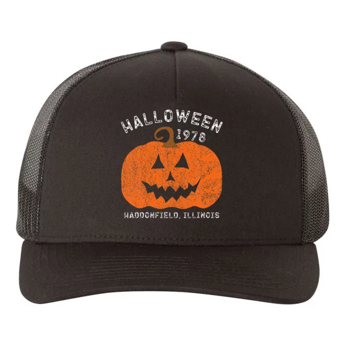 Halloween 1978 Holiday Spooky Scary Pumpkin Haddonfield Yupoong Adult 5-Panel Trucker Hat