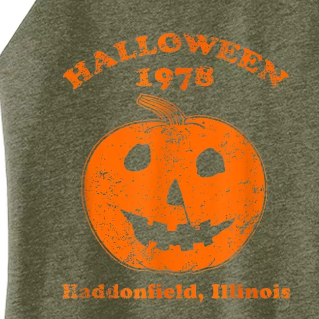 Halloween 1978 Holiday SpookyMyers Pumpkin Haddonfield Women’s Perfect Tri Rocker Tank