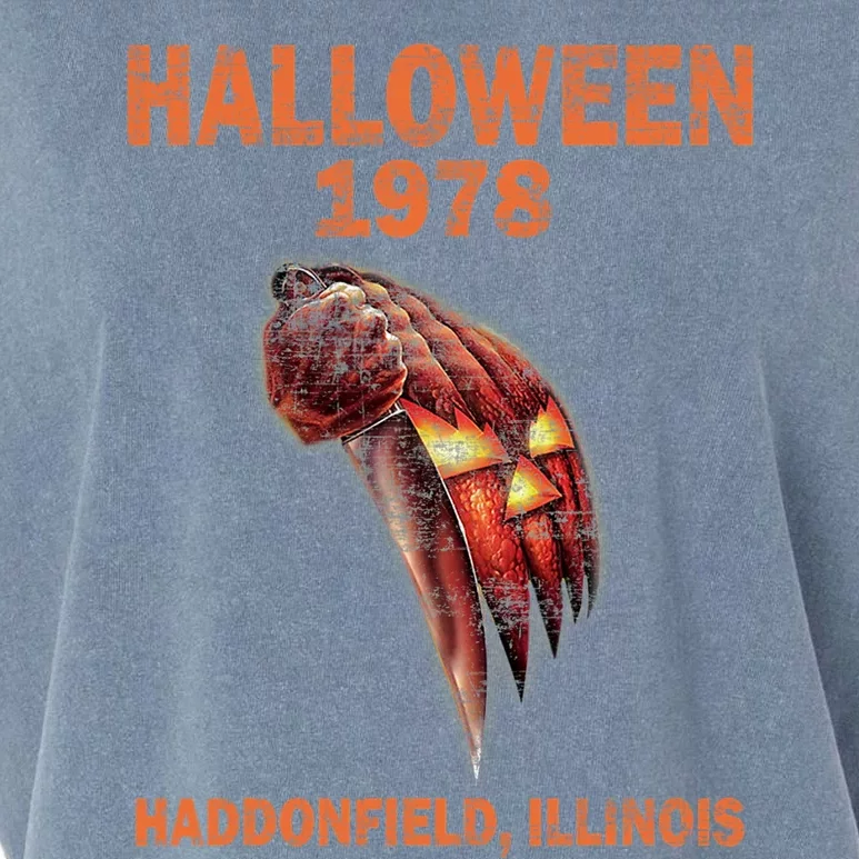 Halloween 1978 Holiday Spooky Gift Myers Pumpkin Haddonfield Garment-Dyed Women's Muscle Tee