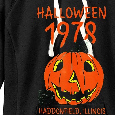 Halloween 1978 Holiday Spooky Gift Myers Pumpkin Haddonfield Women's Fleece Hoodie