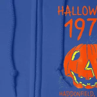 Halloween 1978 Holiday Spooky Gift Myers Pumpkin Haddonfield Full Zip Hoodie