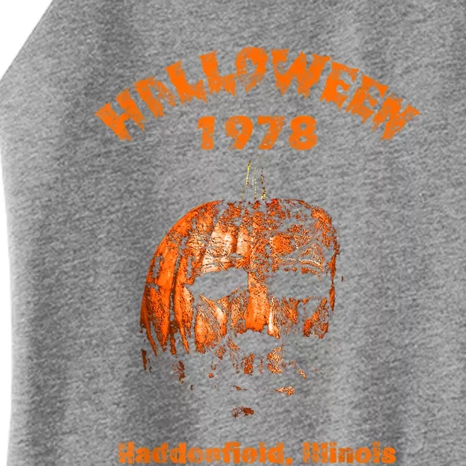 Halloween 1978 Holiday Spooky Gift Myers Pumpkin Haddonfield Women’s Perfect Tri Rocker Tank