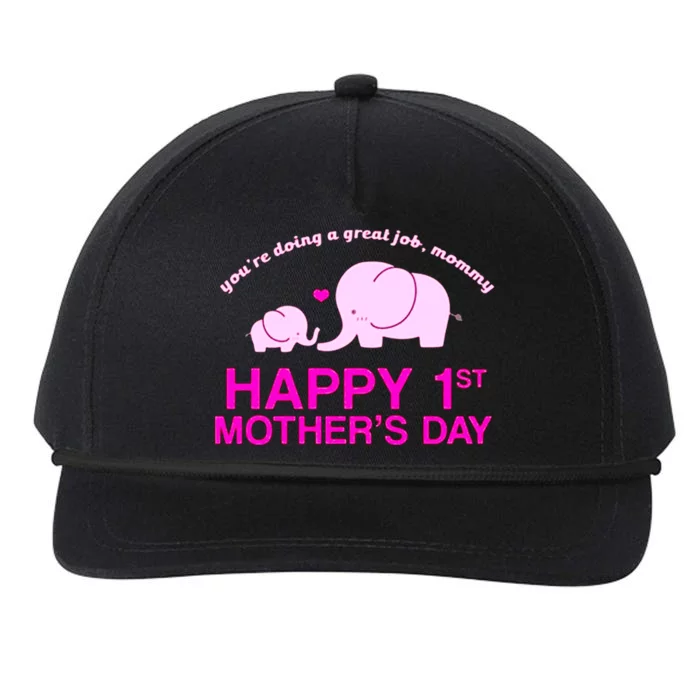 Happy 1st Mothers Day Snapback Five-Panel Rope Hat