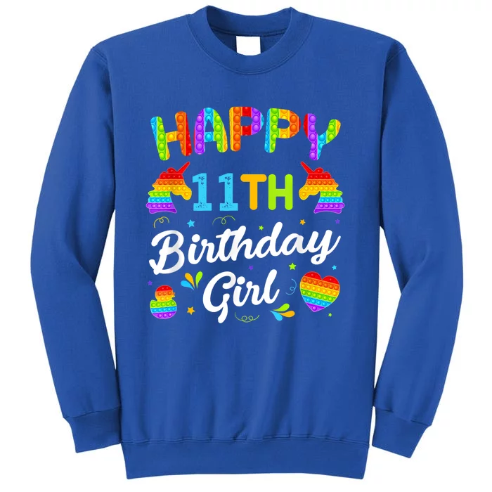 Happy 11th Pop It Birthday Pop It Costume Gift Sweatshirt