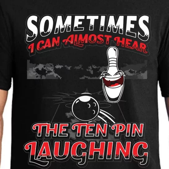 Hear 10 Pin Laughing Funny Bowling Pajama Set