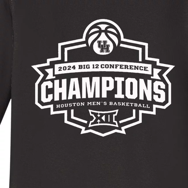 Houston 2024 Big 12 Basketball Conference Champs Baby Long Sleeve Bodysuit