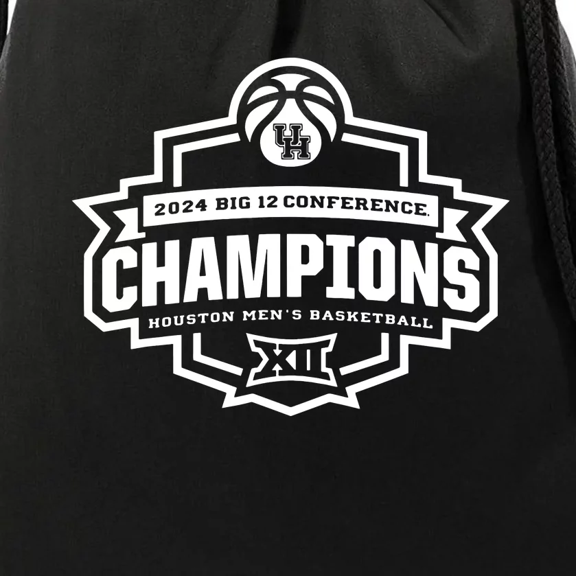 Houston 2024 Big 12 Basketball Conference Champs Drawstring Bag