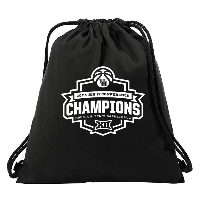 Houston 2024 Big 12 Basketball Conference Champs Drawstring Bag