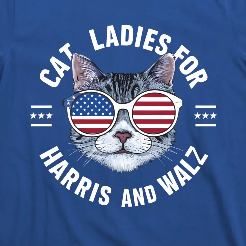 Harris 2024 Cat Ladies Harris And Walz Waltz 2024 Cute Gift T-Shirt