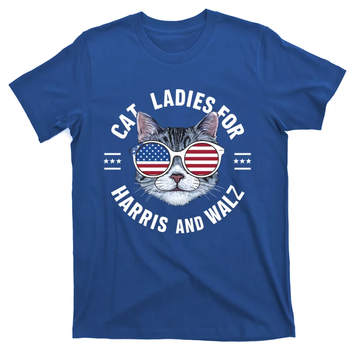 Harris 2024 Cat Ladies Harris And Walz Waltz 2024 Cute Gift T-Shirt