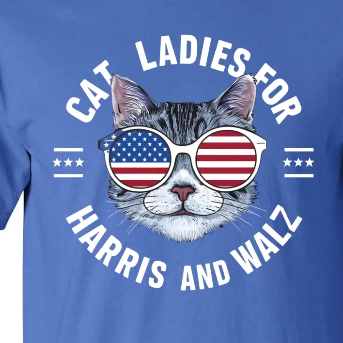 Harris 2024 Cat Ladies Harris And Walz Waltz 2024 Cute Gift Tall T-Shirt