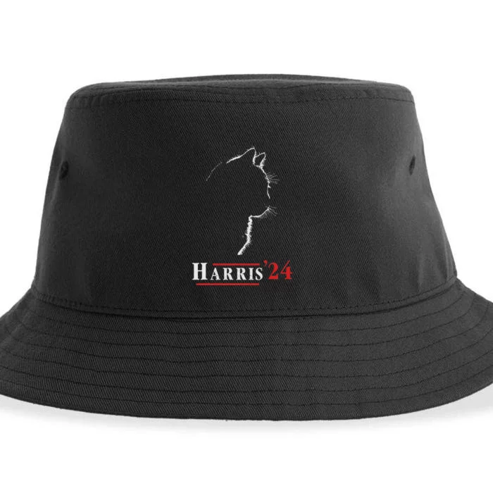 Harris 24 Childless Cat Ladies For Kamala Sustainable Bucket Hat