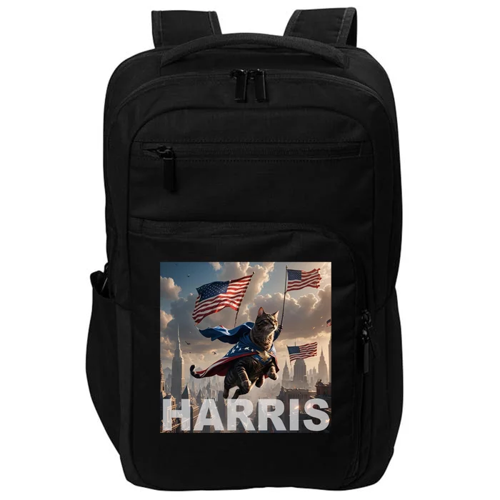 Harris 2024 Childless Cat Funny Usa Election Impact Tech Backpack