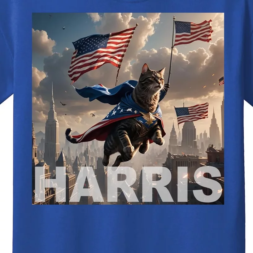 Harris 2024 Childless Cat Funny Usa Election Kids T-Shirt