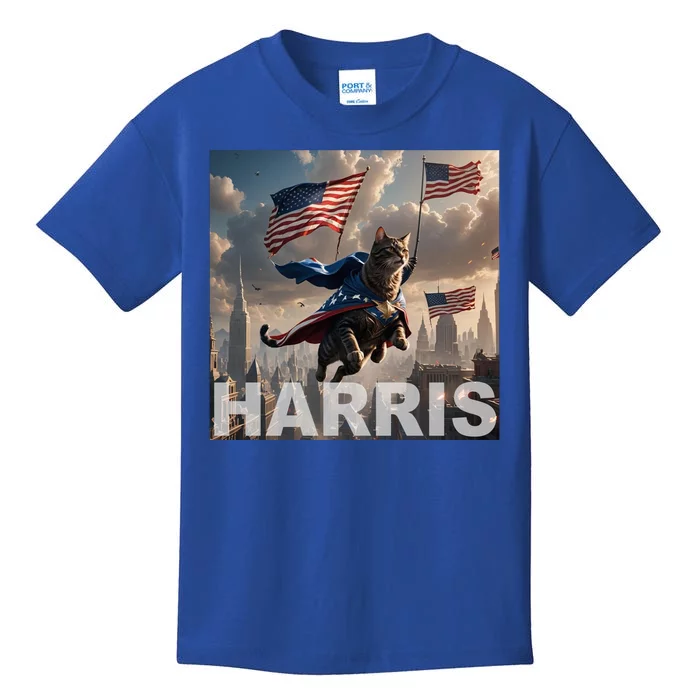 Harris 2024 Childless Cat Funny Usa Election Kids T-Shirt