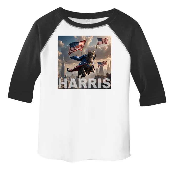 Harris 2024 Childless Cat Funny Usa Election Toddler Fine Jersey T-Shirt