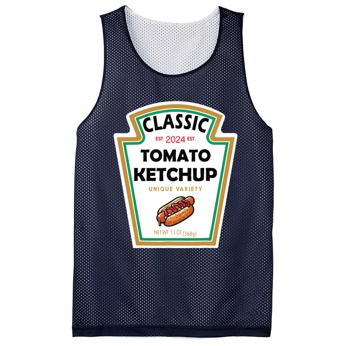 Halloween 2024 Costume Matching Mustard Condiments Mesh Reversible Basketball Jersey Tank