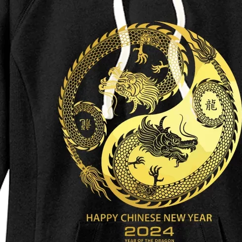 Happy 2024 Chinese New Year 2024 Year Of The Dragon 2024 Women's Fleece Hoodie