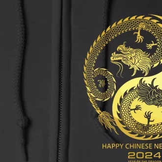 Happy 2024 Chinese New Year 2024 Year Of The Dragon 2024 Full Zip Hoodie