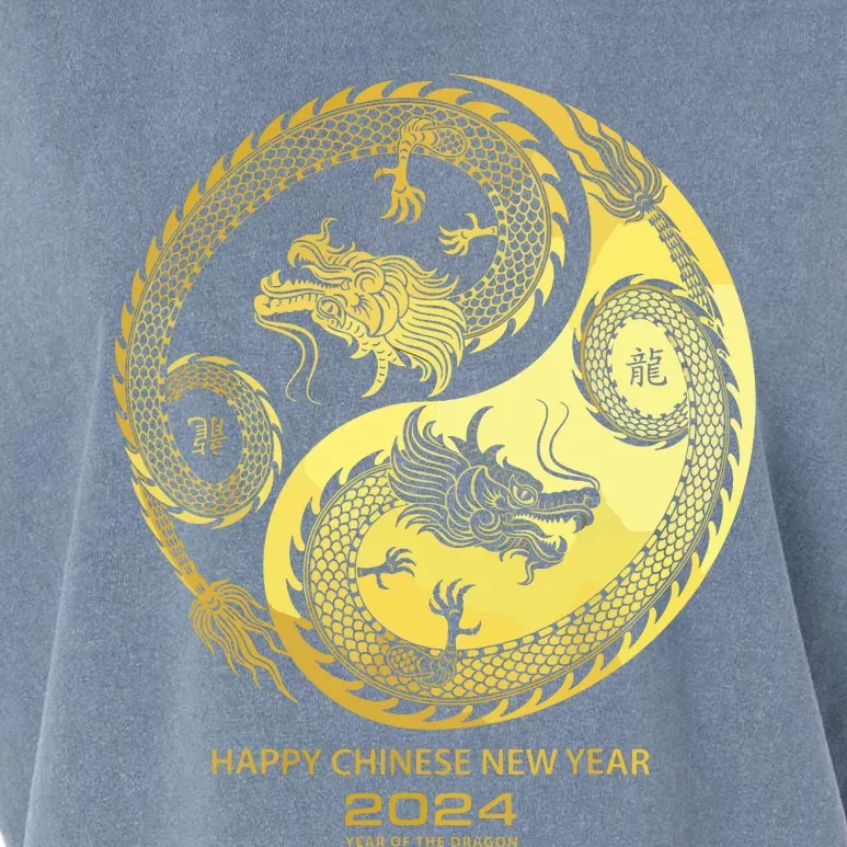 Happy 2024 Chinese New Year 2024 Year Of The Dragon 2024 Garment-Dyed Women's Muscle Tee