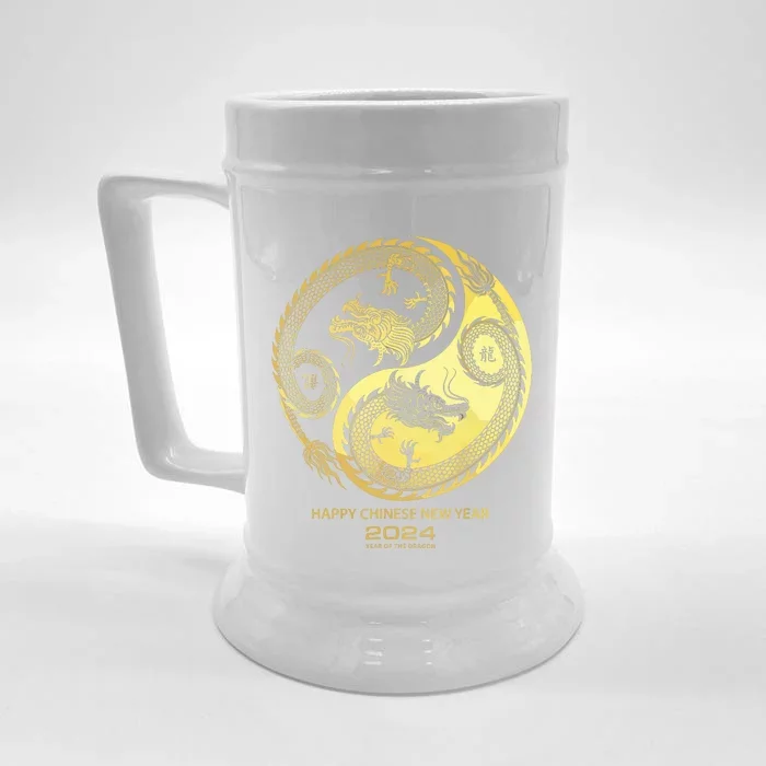 Happy 2024 Chinese New Year 2024 Year Of The Dragon 2024 Front & Back Beer Stein