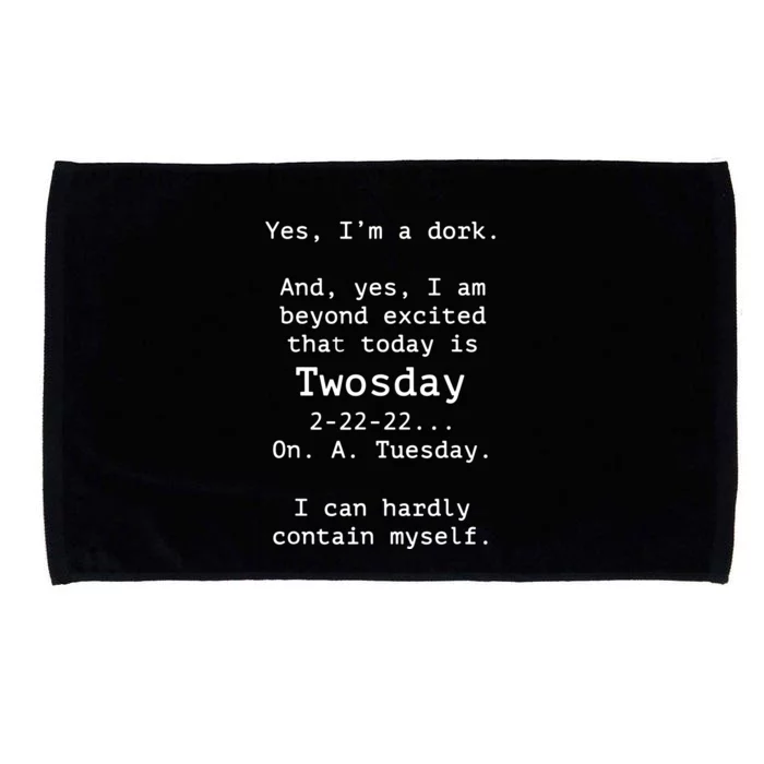 Happy 2s Day Twosday Tuesday 2 22 22 Feb 22nd Twosday Microfiber Hand Towel