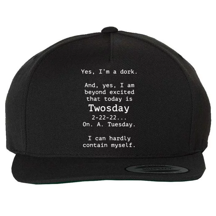 Happy 2s Day Twosday Tuesday 2 22 22 Feb 22nd Twosday Wool Snapback Cap