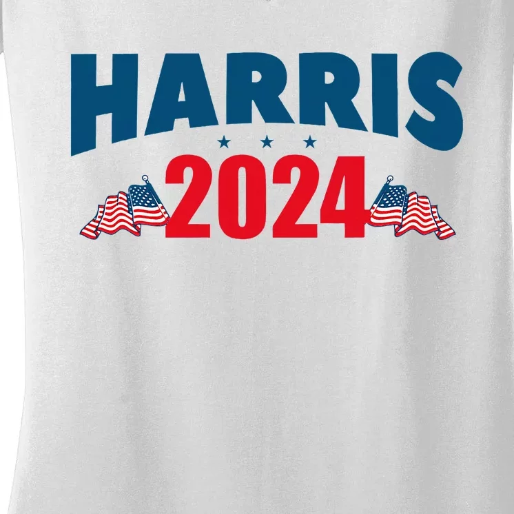 Harris 2024 Election Women's V-Neck T-Shirt