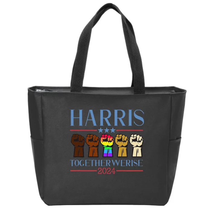 Harris 2024 Election Lgbt Kamala Harris 2024 Gift Zip Tote Bag