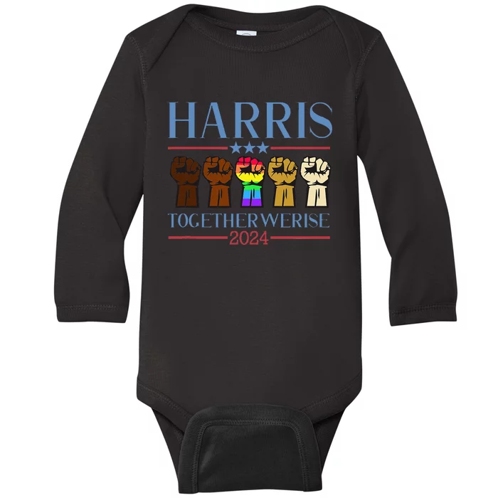 Harris 2024 Election Lgbt Kamala Harris 2024 Baby Long Sleeve Bodysuit