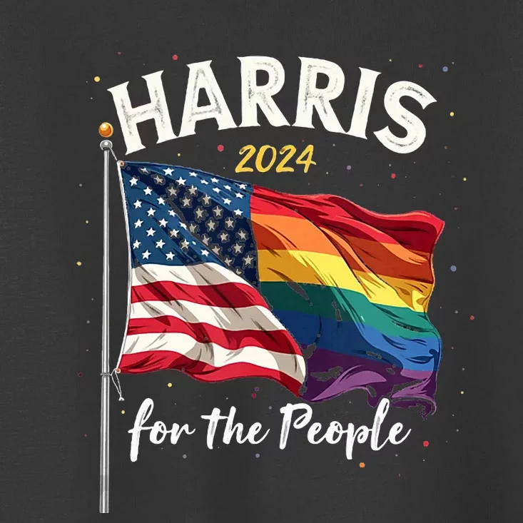 Harris 2024 For The People Usa Pride Flag Toddler T-Shirt