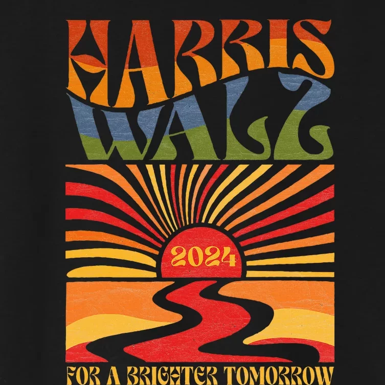 Harriswaltz 2024 For A Brighter Tomorrow Boho Aesthetic Women's Crop Top Tee