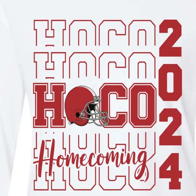 Hoco 2024 Football Homecoming Team Supporter Womens Cotton Relaxed Long Sleeve T-Shirt