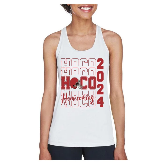 Hoco 2024 Football Homecoming Team Supporter Women's Racerback Tank