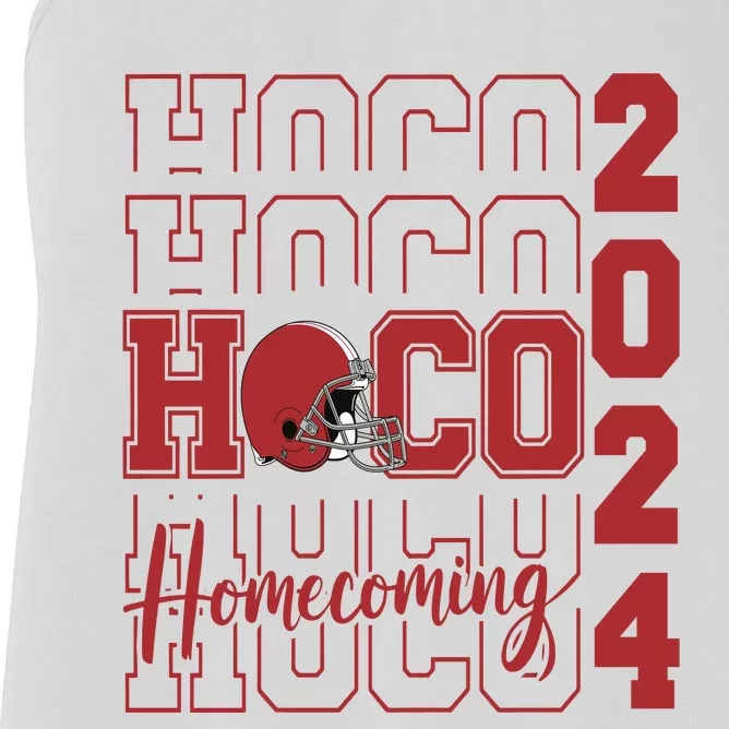 Hoco 2024 Football Homecoming Team Supporter Women's Racerback Tank